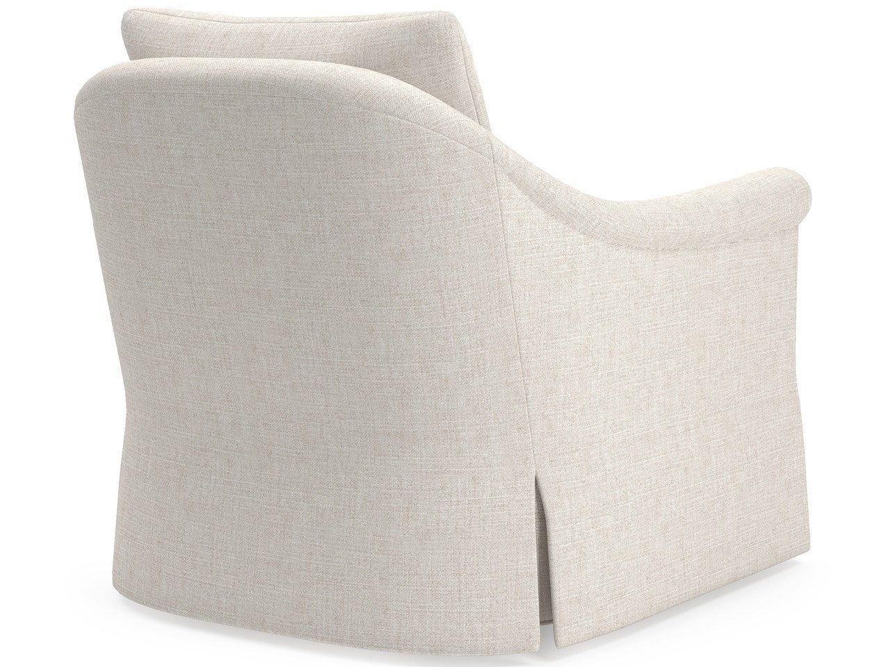 Rowan - Skirted Swivel Chair, Special Order - White