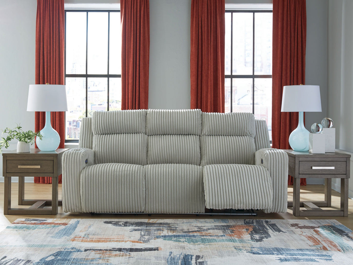Forest Lake - Power Reclining Sofa With Adj Headrest