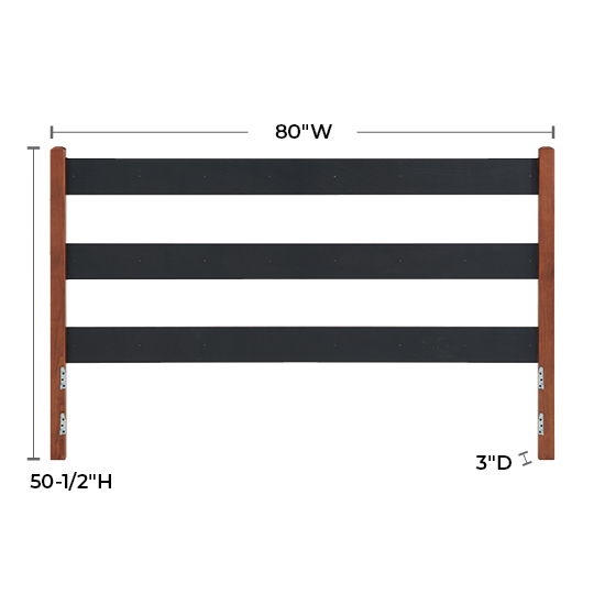 McKenzie - King Upholstered Panel Headboard - Glazed Antique Cherry