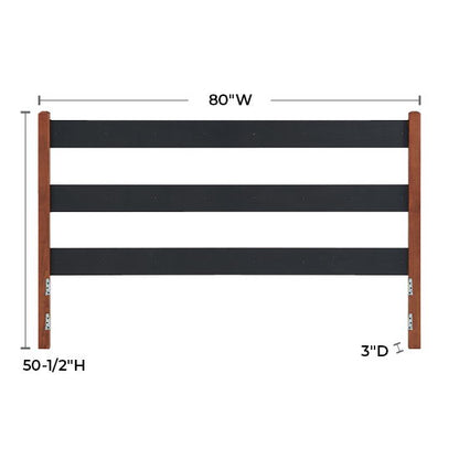 McKenzie - King Upholstered Panel Headboard - Glazed Antique Cherry