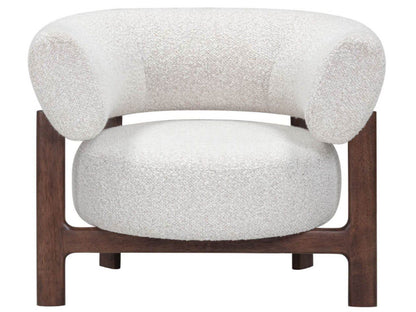 Kylo - Lounge Chair - White / Dark Brown