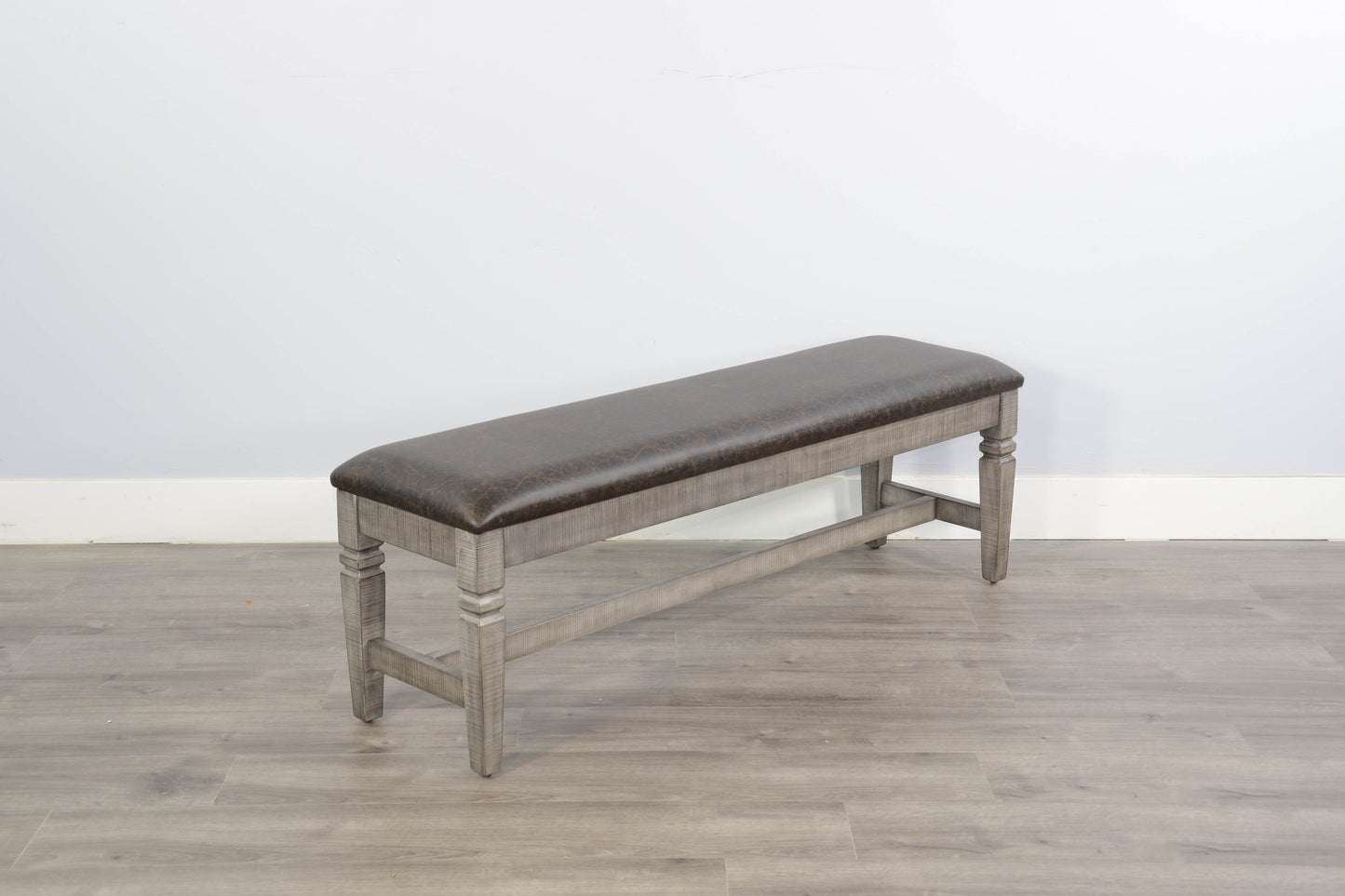 Homestead Hills - Cushioned Bench - Tobacco Leaf / Alpine Gray