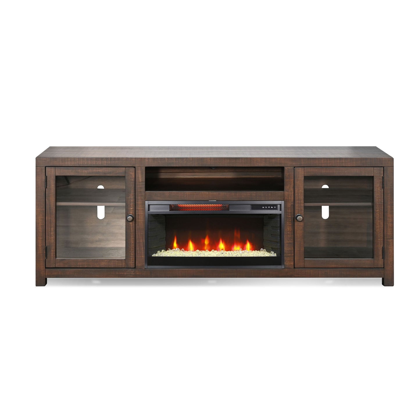 72" Media Console With Electric Fireplace