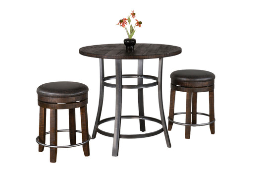 Counter Height Backless Round Stools Dining Set