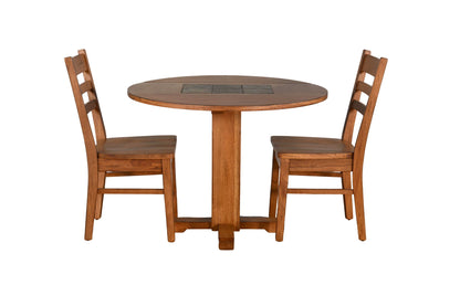 Drop Leaf Round 3 Piece Dining Set