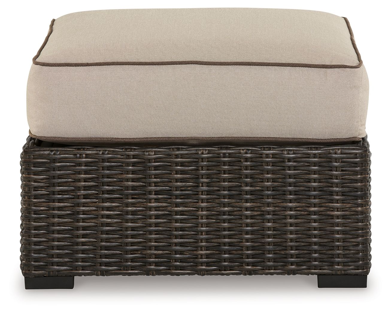 Coastline Bay - Ottoman With Cushion - Brown