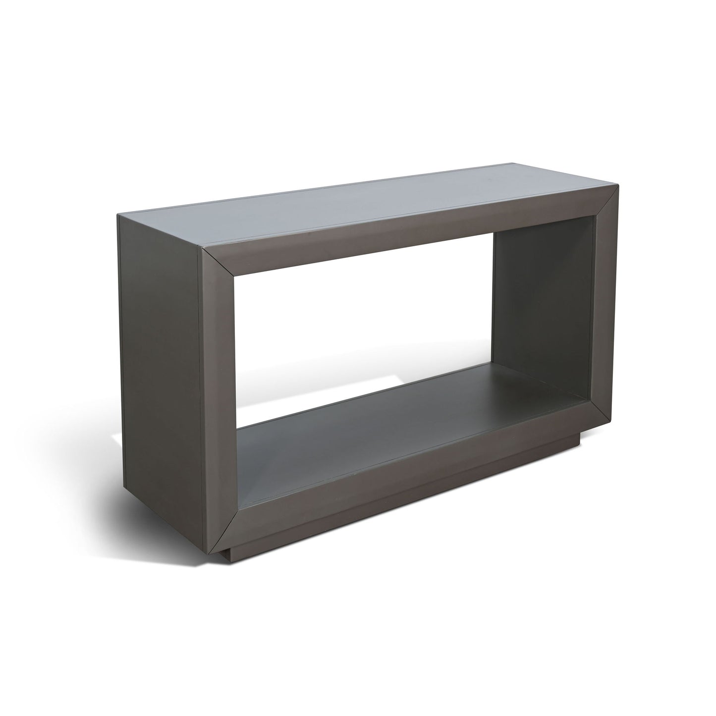 Modern Rectangular Sofa Table With Open Storage - Urban Bronze