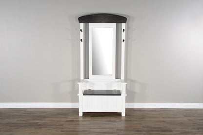 Carriage House - Hall Tree - Cottage White / Europen Dark