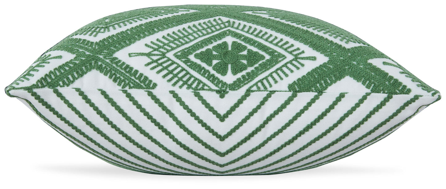 Bellvale - Pillow - Green / White