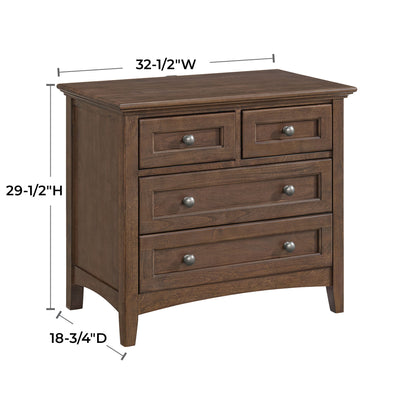 McKenzie - 29.5" 4-Drawer Nightstand - Java