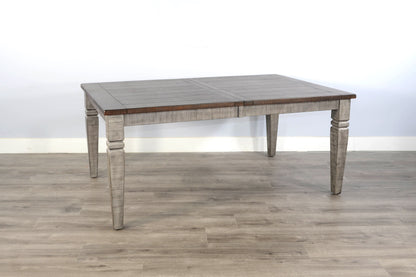 Homestead Hills - Extension Dining Table With Butterfly Leaf - Tobacco Leaf / Alpine Gray