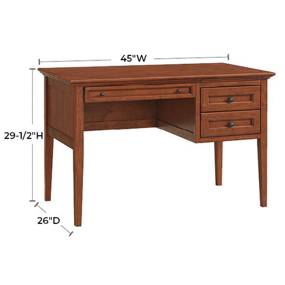McKenzie - 3-Drawer Desk - Glazed Antique Cherry