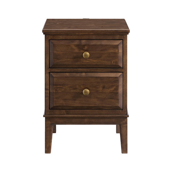 Virginia - Small 2-Drawer Nightstand - Americano
