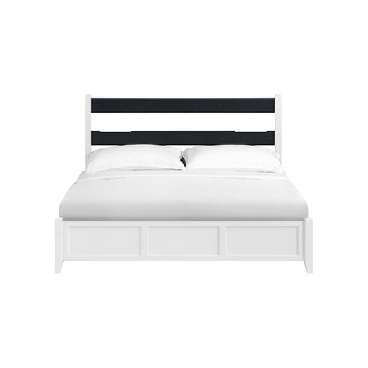 McKenzie - King Upholstered Panel Bed - Snowbound