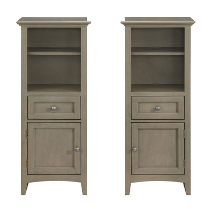 McKenzie - Bookcase Piers (Set of 2) - Fieldstone