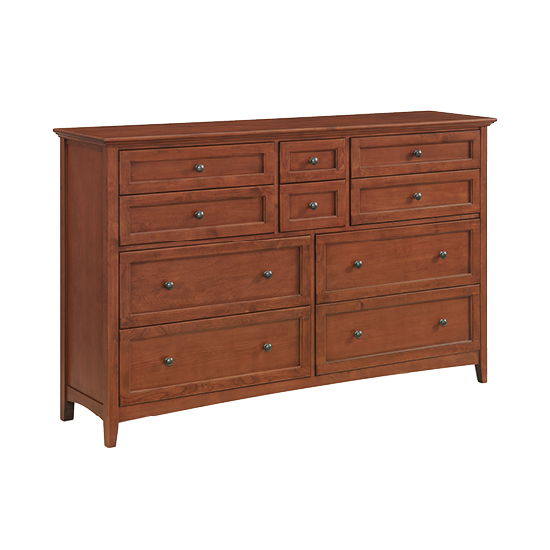 McKenzie - 75.5" W Master Dresser - Glazed Antique Cherry