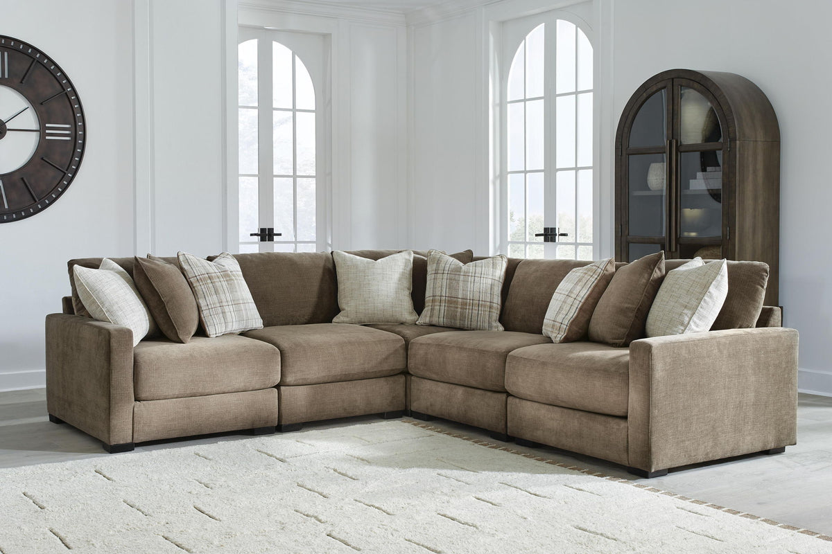 Camellia-Court - 5-Piece Sectional - Coffee