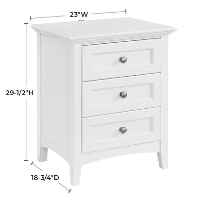 McKenzie - 3-Drawer Nightstand - Snowbound