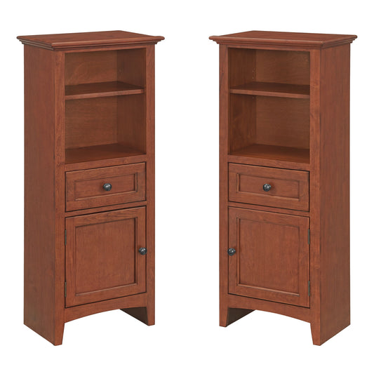 McKenzie - Bookcase Piers (Set of 2) - Glazed Antique Cherry