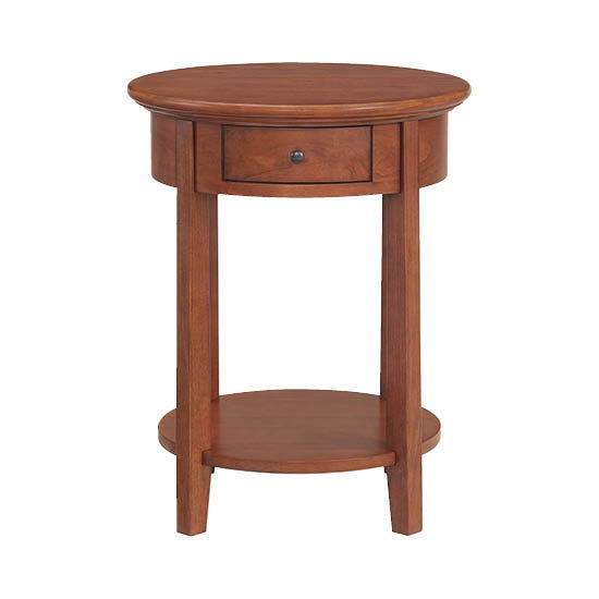 McKenzie - Round Side Table - Glazed Antique Cherry