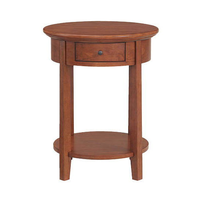 McKenzie - Round Side Table - Glazed Antique Cherry