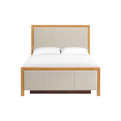Bailey - Queen Upholstered Panel Storage Bed - Natural / Taupe