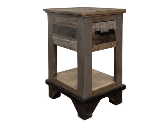 Loft - Chairside Table - Two Tone Gray / Brown