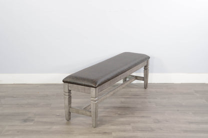 Homestead Hills - Cushioned Bench - Tobacco Leaf / Alpine Gray
