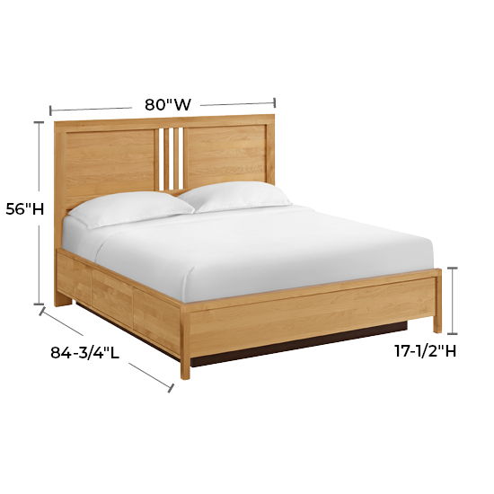 Bailey - King Storage Bed - Natural