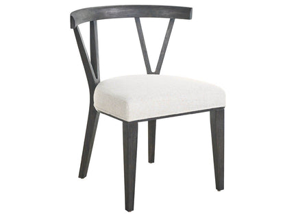 Dwell - Basalt Side Chair (Set of 2) - Dark Gray / White