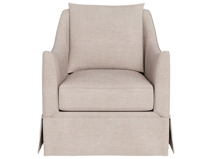 Portia - Skirted Swivel Chair, Special Order - Beige