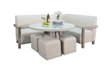 Corner Dining Nook Set With Light Wood Table