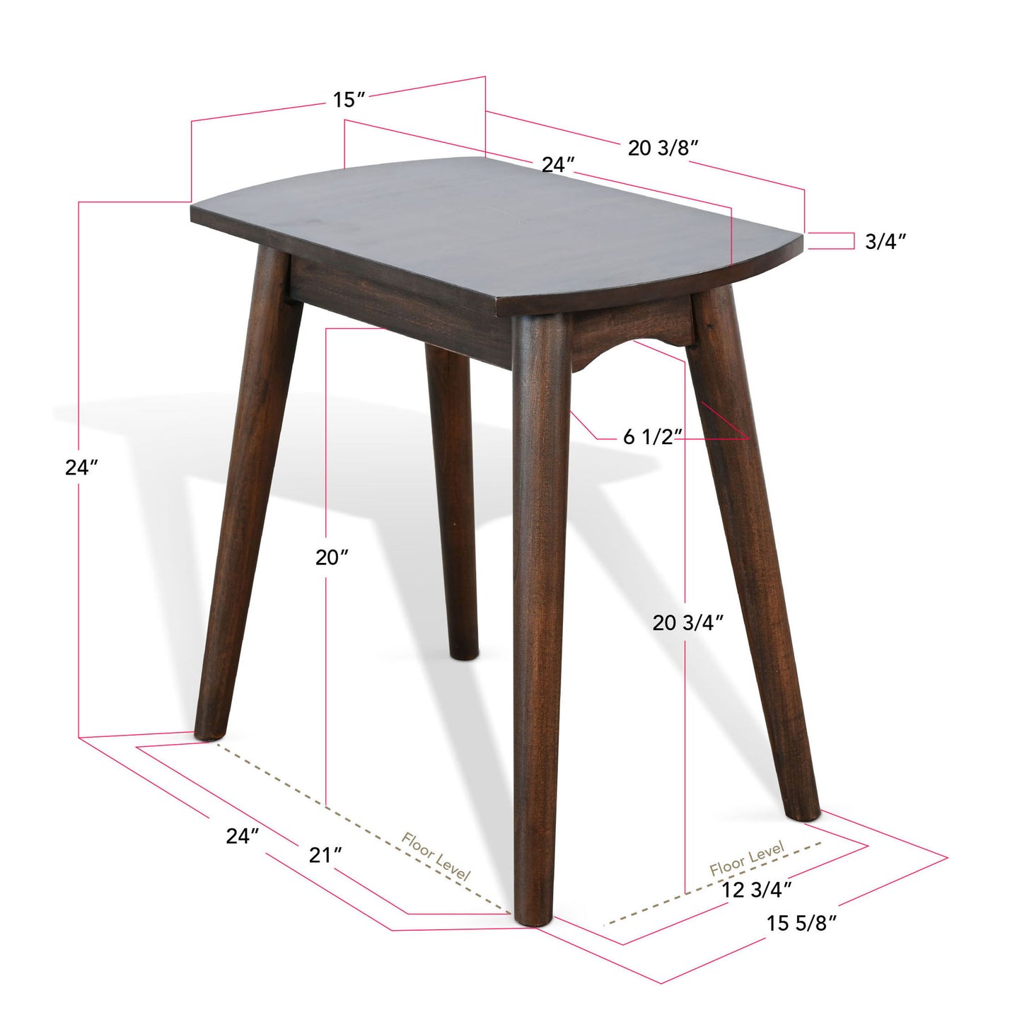 Rectangular Living Room Table - Coffee Bean
