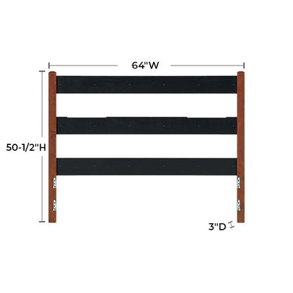 McKenzie - Queen Upholstered Panel Headboard - Glazed Antique Cherry
