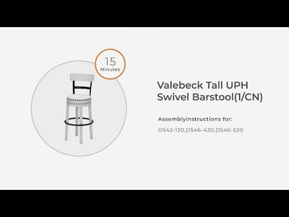 Valebeck - Tall Upholstered Swivel Barstool