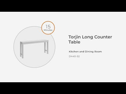 Torjin - Long Counter Table - Dark Brown