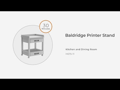 Baldridge - Printer Stand - Rustic Brown